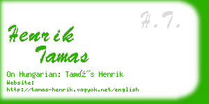 henrik tamas business card